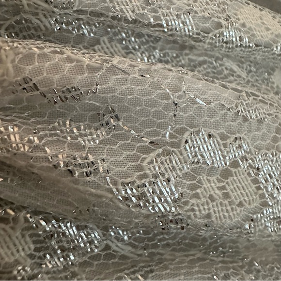 Glamorous Silver One-Shoulder Gown - Picture 6 of 9